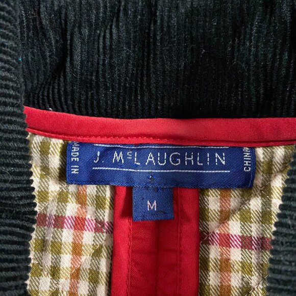 J. McLaughlin Vest Women's Medium Red Quilted Corduroy Collar - Picture 8 of 13